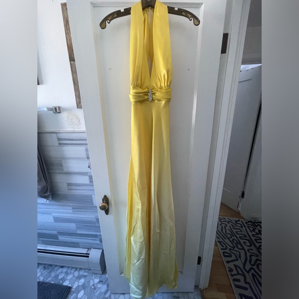 Yellow Caché formal dress